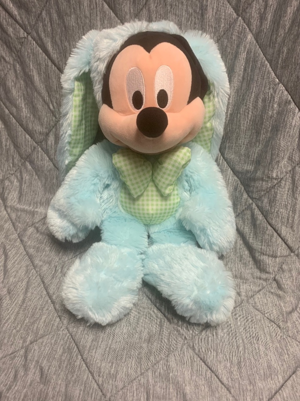 Disney Store Mickey Mouse 15" Easter Bunny Stuffed Plushie
